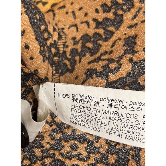 Zara Women's Snakeskin Print Long Sleeve Button Collared Midi Dress Size Large - Picture 10 of 11